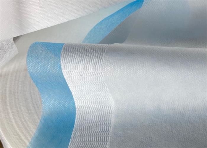 White And Blue 40Gsm Meltblown Non Woven Cloth Spun Bonded Fabric